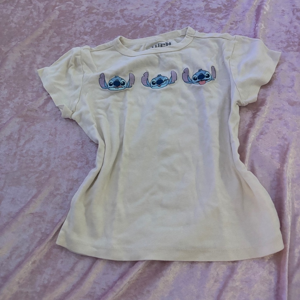Lilo and Stitch beige crop top